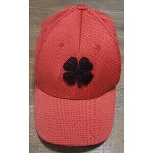 Black Clover Iron X Fire Red/Black Flexfit - Golf Hat Cap Live Lucky Size S/M